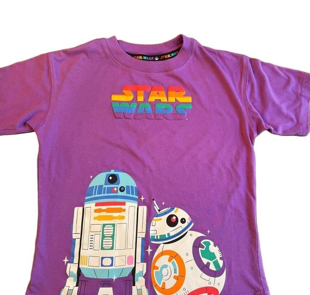 Star Wars R2-D2 and BB-8 T-Shirt - Purple Berry - Large B1321